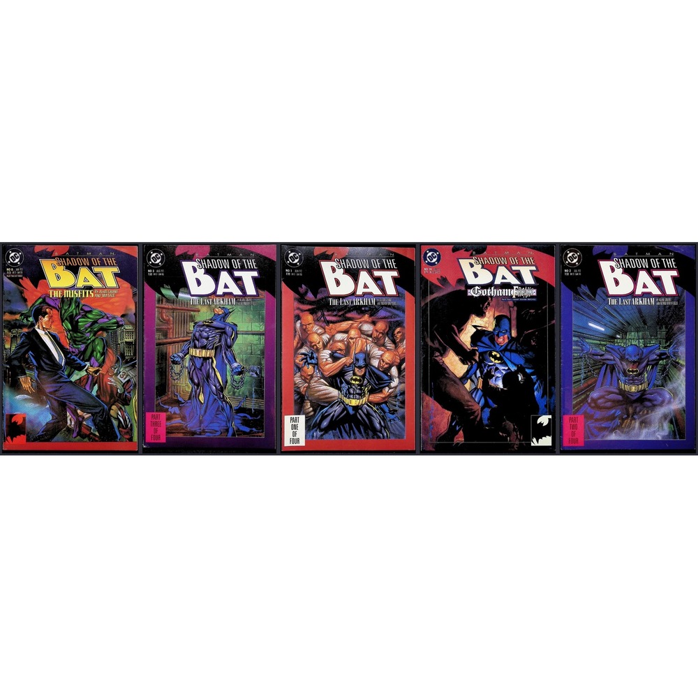 Batman Shadow of the Bat 5X Comic Lot #1 2 3 8 14 1st Zsasz 1st Amygdala DC